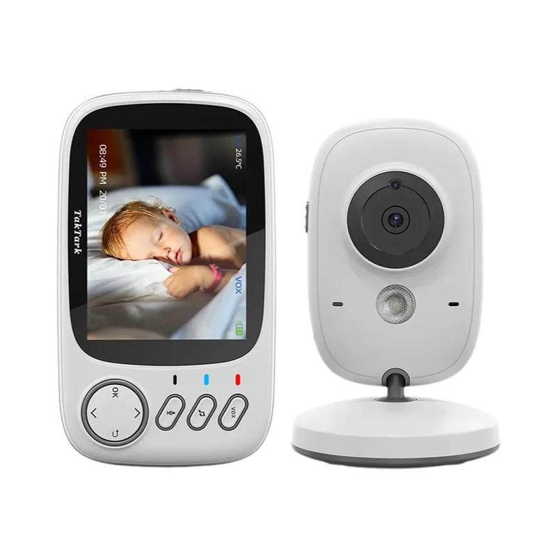 Monitor De Bebê Sem Fio De 3,2 Polegadas Com Visão Noturna, Intercomunicador Bidirecional E